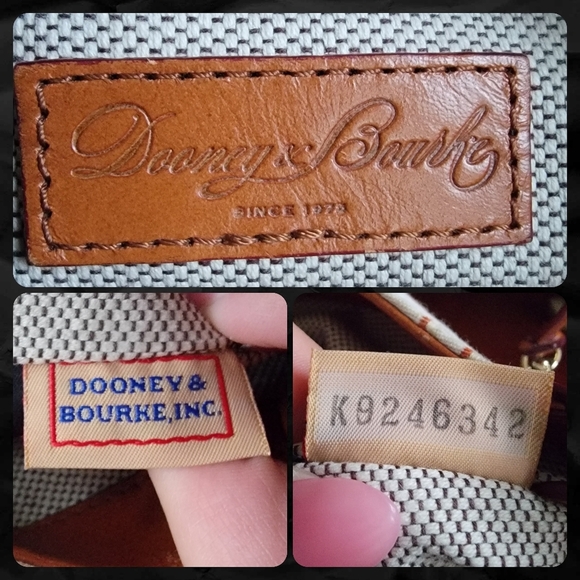 Dooney & Bourke Frederica Crossbody Cream & Brown Monogram w/ Tan Leather - Picture 15 of 16